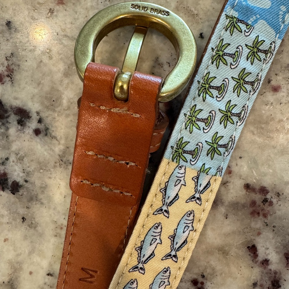 Vineyard Vines Patchwork Leather Belt - image 3
